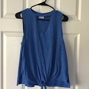 Abound Sleeveless Blue Tank with Tie Detail